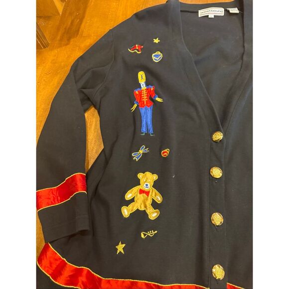 Woman’s vintage Westbound 100% cotton Christmas ugly cardigan size large - Picture 2 of 7